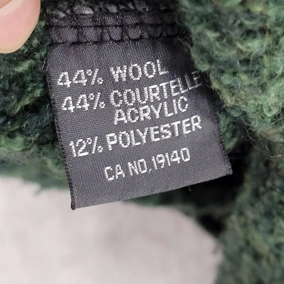 Vintage Carraig Donn Green Wool Blend Cardigan Sweater Made In Ireland XL  12CT - Picture 5 of 9